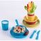 Basicwise 24-Piece Kids Dinnerware Set Plastic 4 Plates, 4 Bowls, 4 Cups, 4 Forks, 4 Knives, and 4 Spoons QI003487 - alternate 2